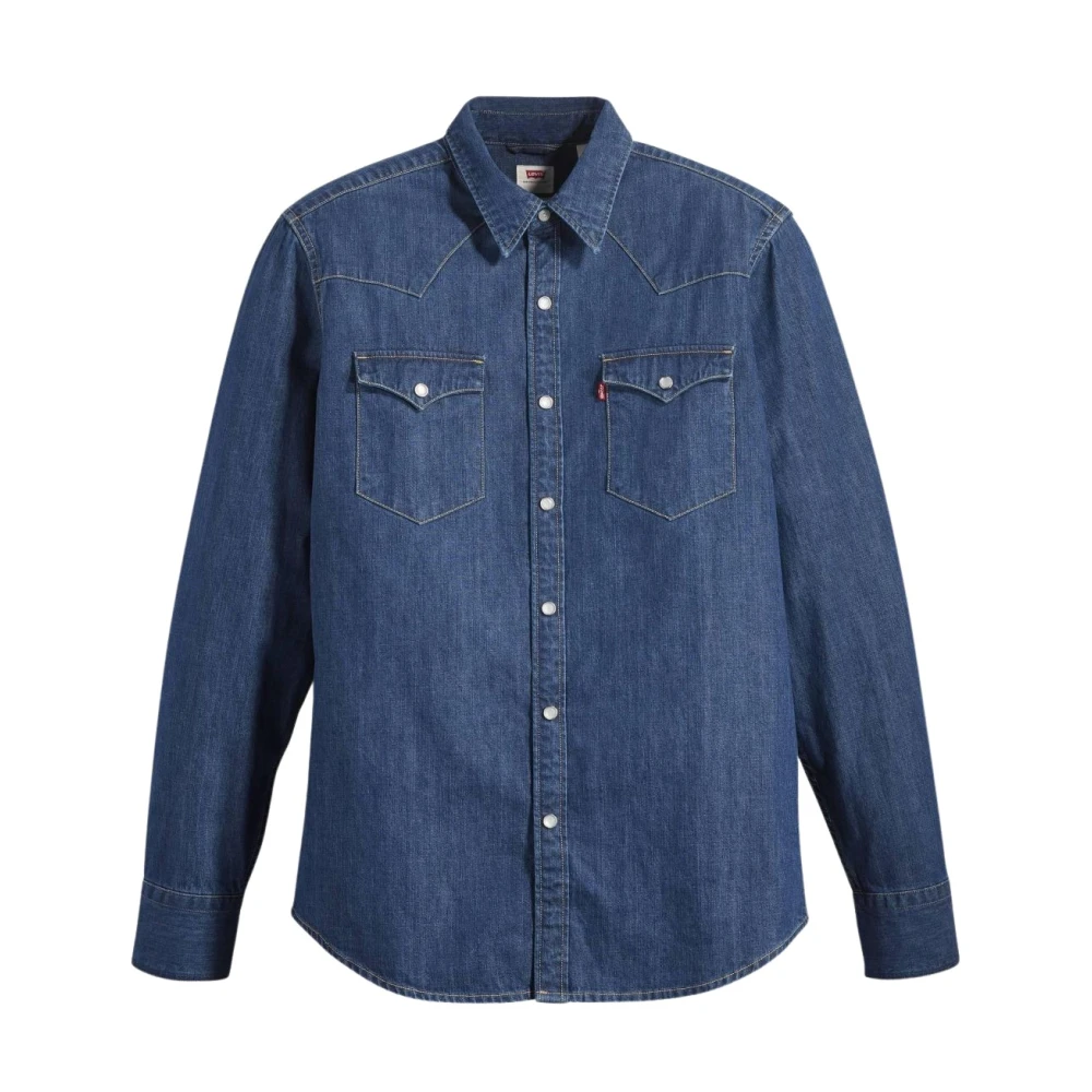 Levis Herren Blau Levi's Barstow Westernhemd, Klein - Image 6