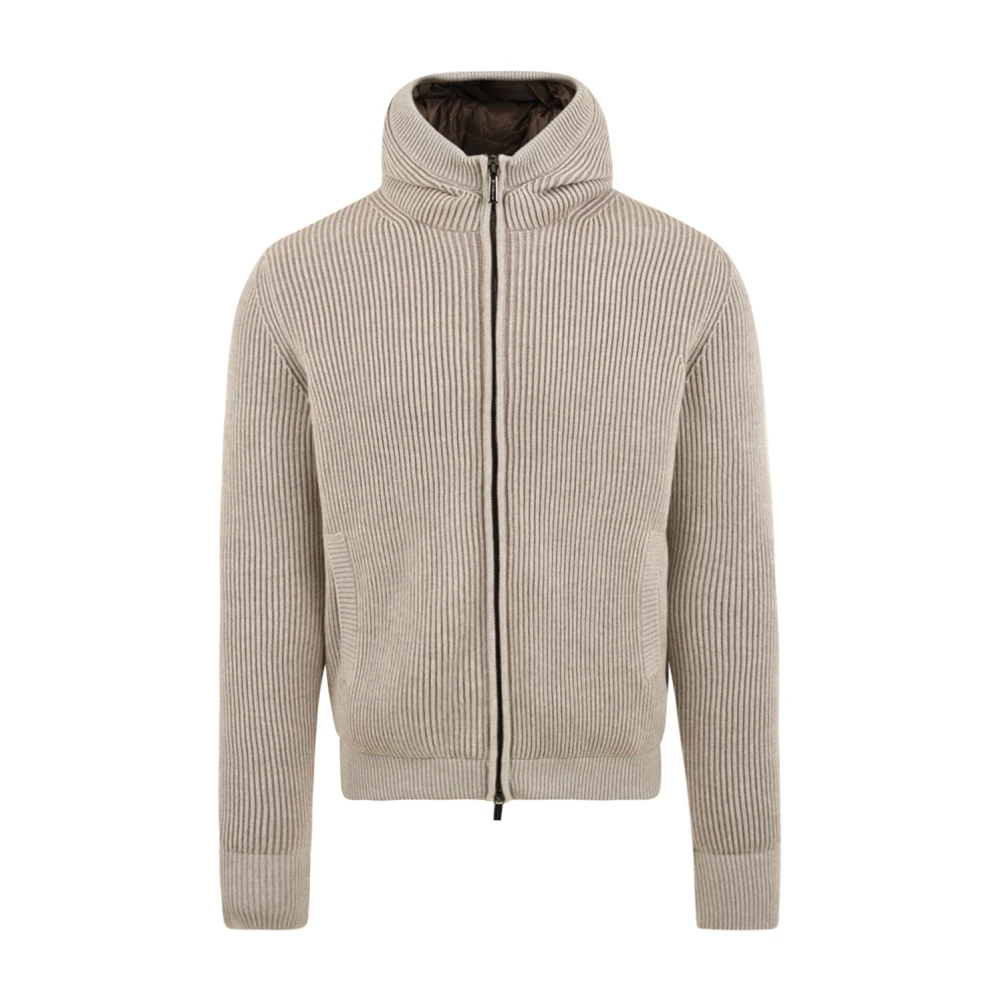 Moorer Men's Beige Cardigans, Xl, Coat Misone-Cw1 V3070