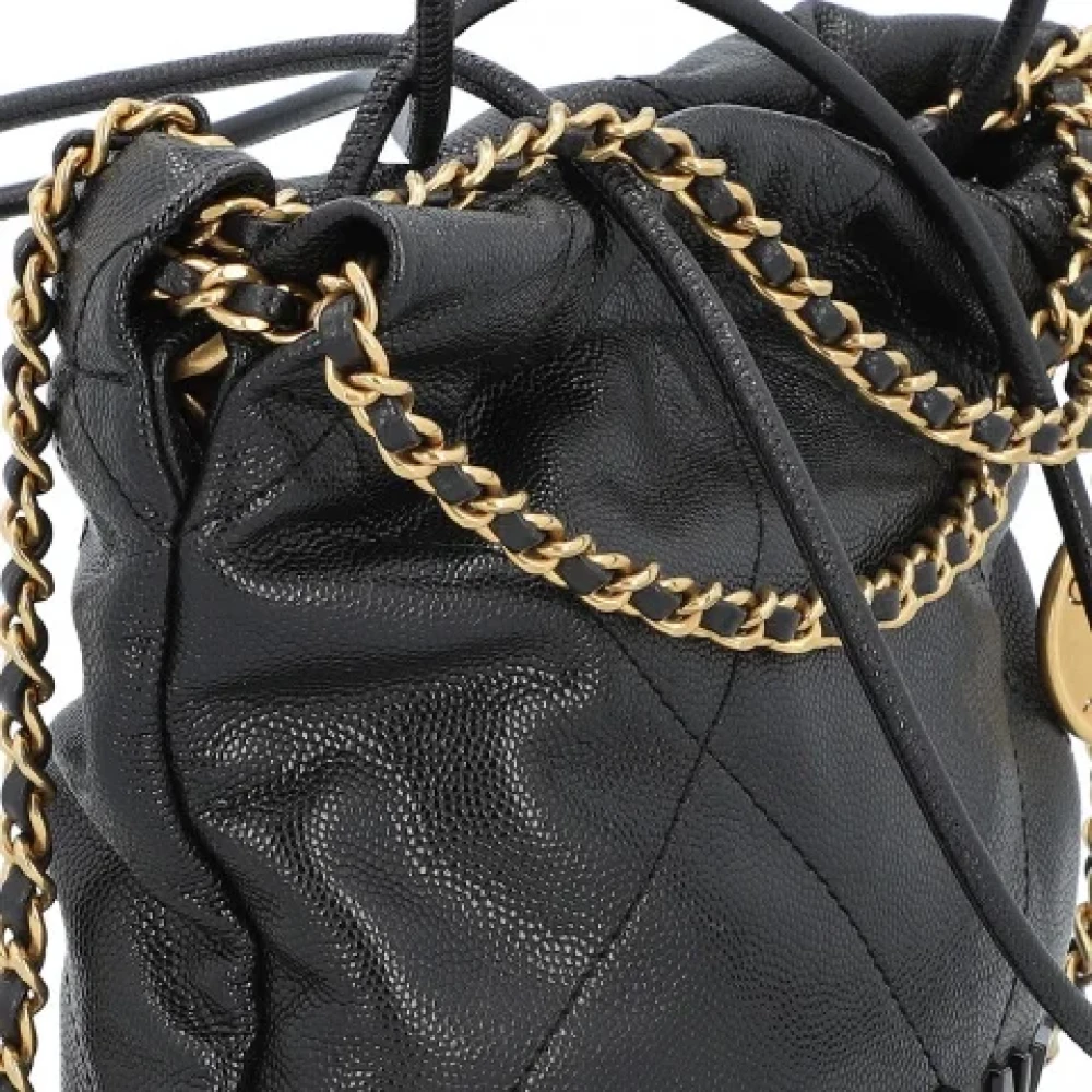 Chanel Vintage Pre-owned Leather crossbody-bags Black Dames