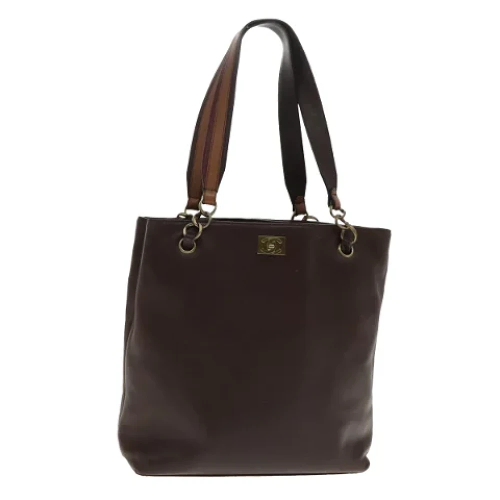 Chanel Vintage Pre-owned Leather chanel-bags Brown Dames