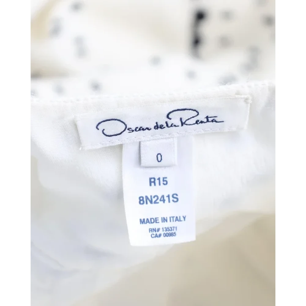 Oscar De La Renta Pre-owned Fabric bottoms White Dames