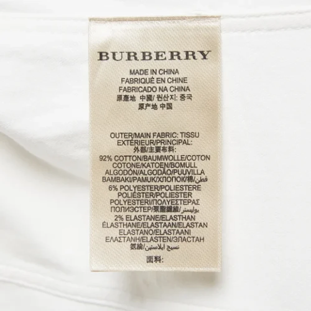 Burberry Vintage Pre-owned Denim outerwear White Dames