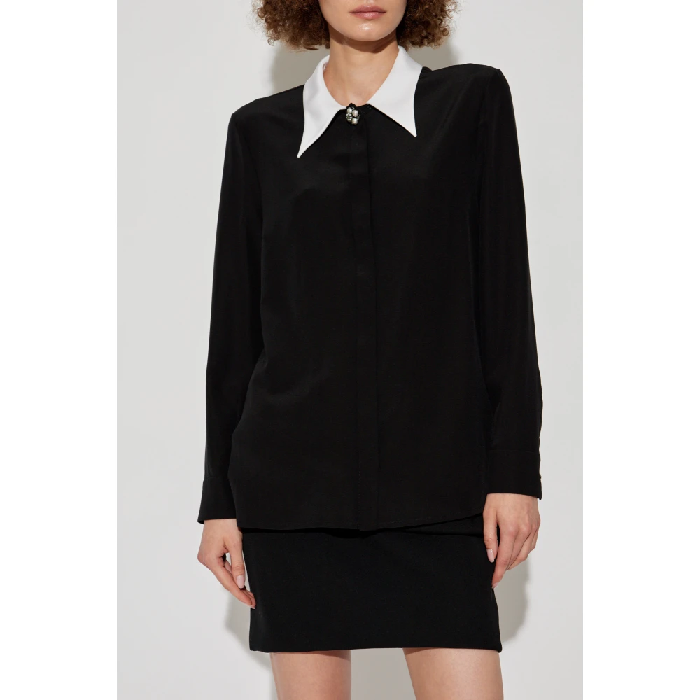 Versace Zijden overhemd Black Dames