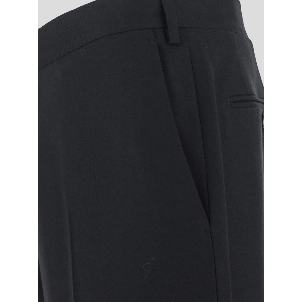 Lardini Wollen Klassieke Broek Black Heren