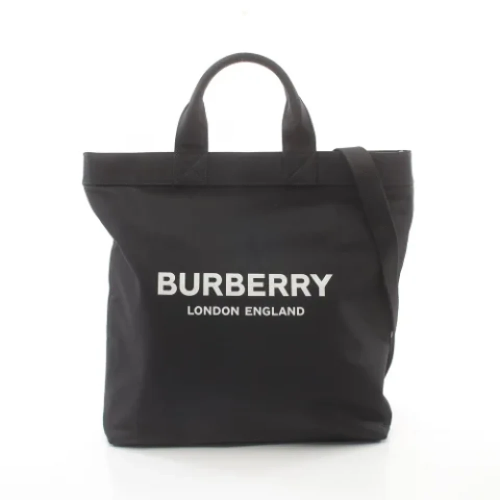 Burberry Vintage Pre-owned Leather totes Black Dames