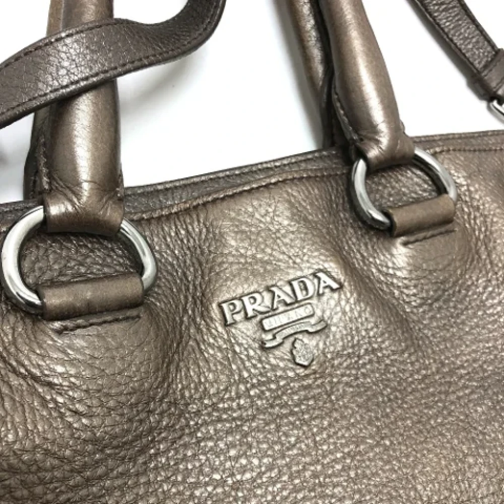 Prada Vintage Pre-owned Leather prada-bags Brown Dames
