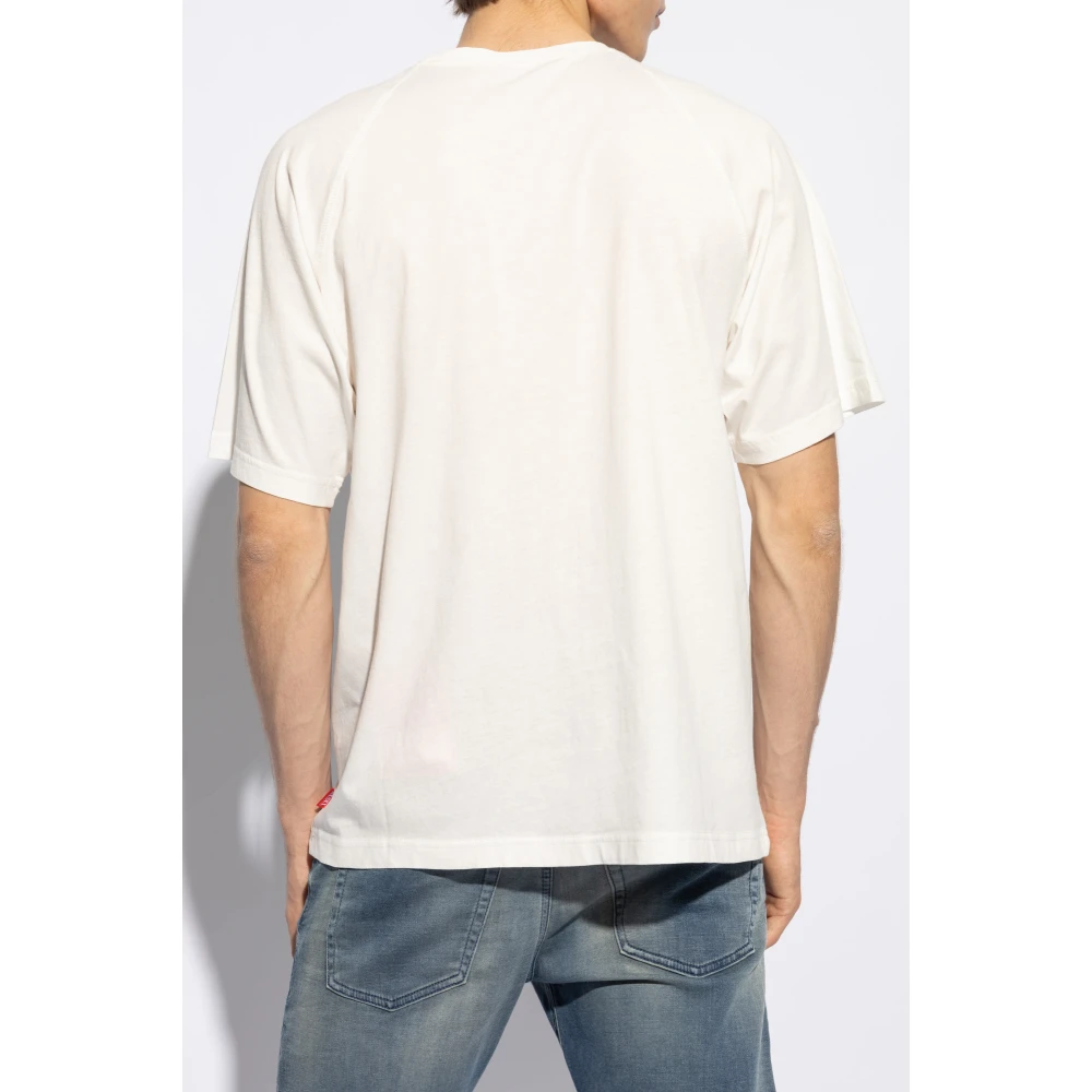Diesel T-shirt `T-Roxt-Q1` White Heren