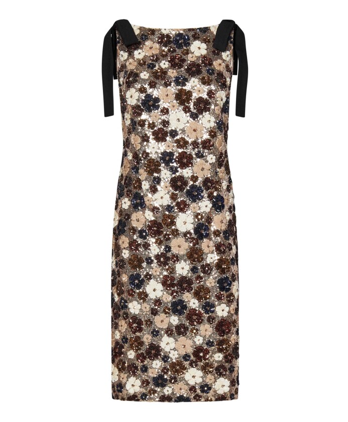 robe-midi-florale-a-sequins-argentes