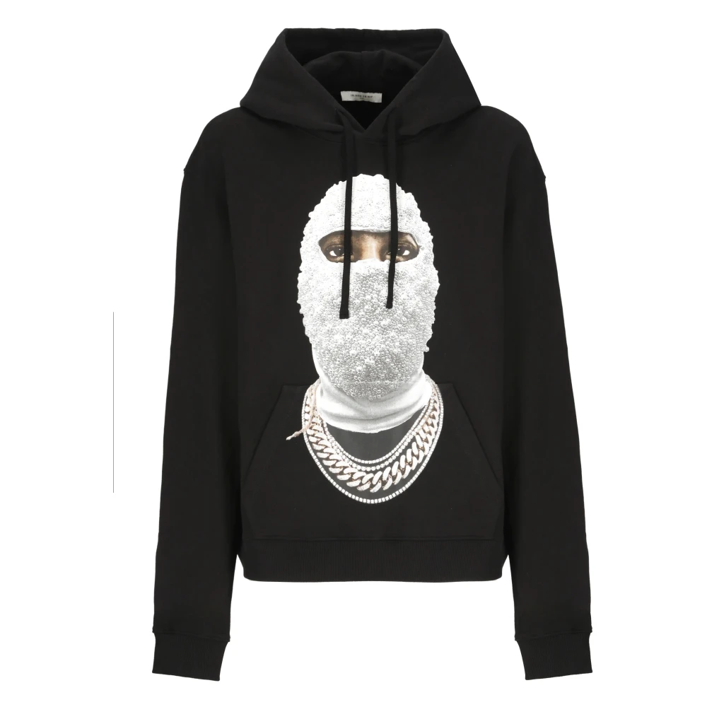 IH NOM UH NIT Zwarte Katoenen Hoodie met Logo Print Black Heren