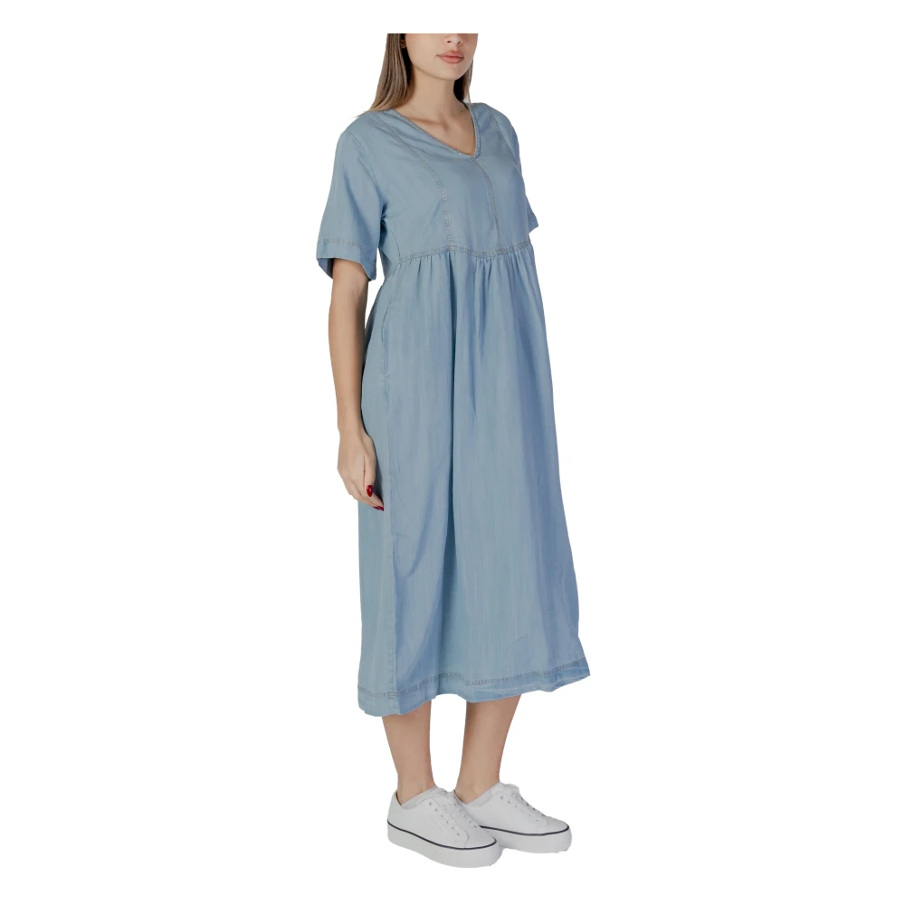 b.Young Lente Zomer Katoenen Jurken Collectie voor vrouwen Blue Dames