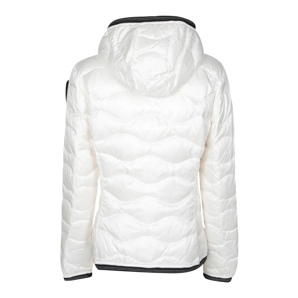 Blauer Witte donsjas met capuchon White Dames
