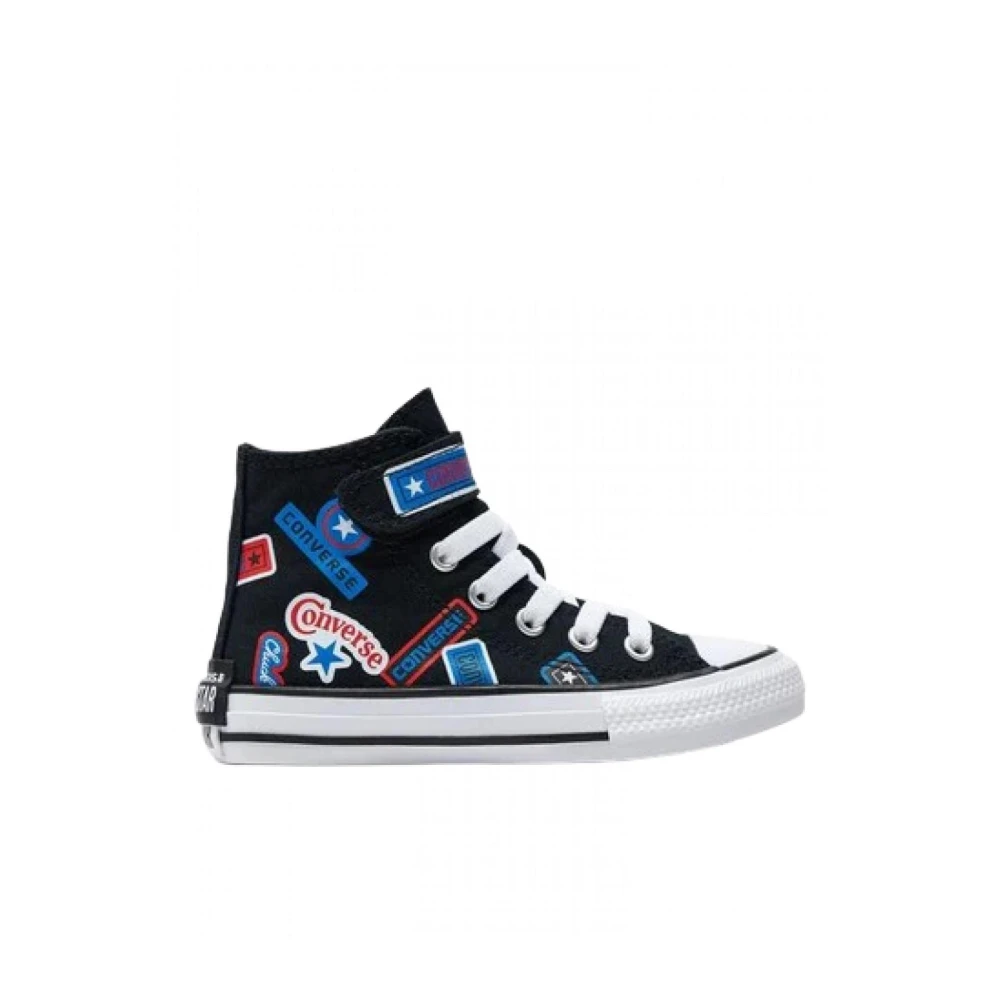 Converse Svarta höga sneakers med allover tryck Black, Pojke