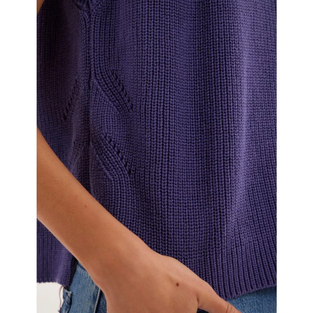 Ines De La Fressange Paris Agatha paarse mouwloze trui Purple Dames