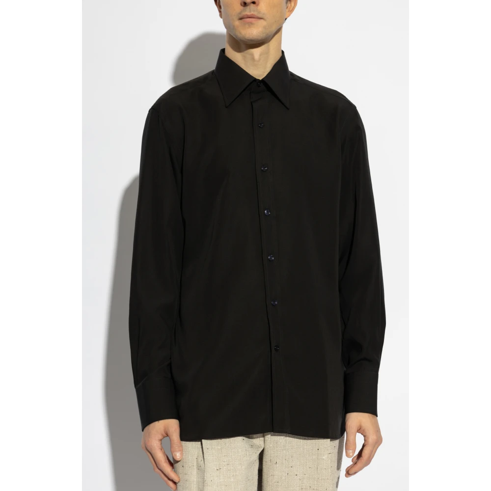 Tom Ford Klassiek gesneden overhemd Black Heren