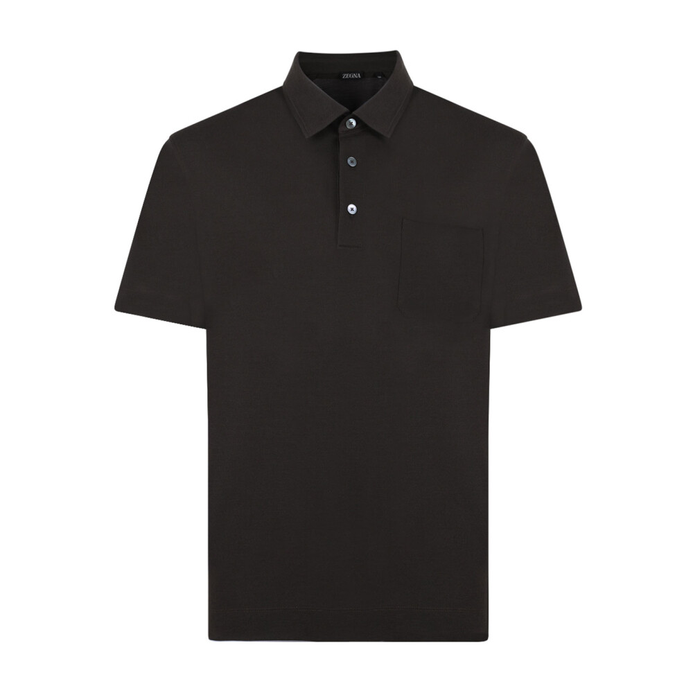 Knitted cotton polo shirt in grey - Zegna | Mytheresa