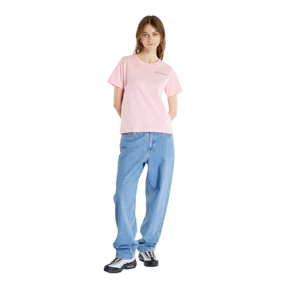 Champion Korte Mouw T-shirt Pink Dames