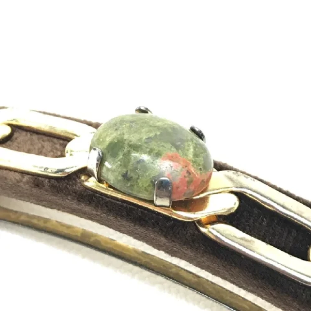 Louis Vuitton Vintage Pre-owned Metal hair-accessories Brown Dames