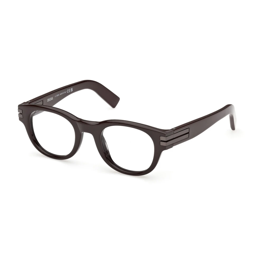 Zegna Brown Glasses, Male, 49 Mm, Ez5347 Eyeglasses