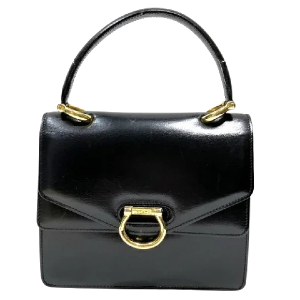 Celine Vintage Pre-owned Leather handbags Black Dames