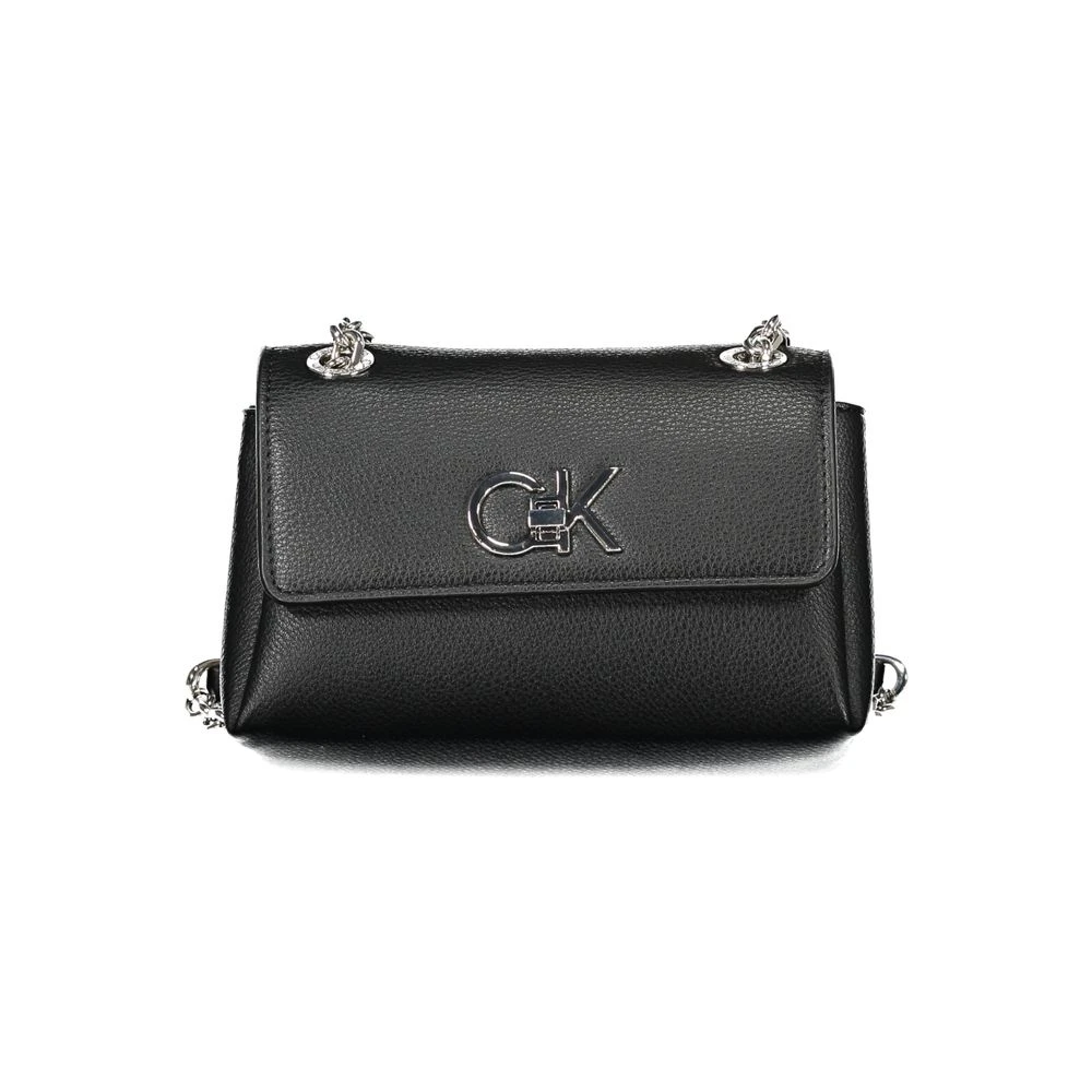 Calvin Klein Zwarte Polyethyleen Handtas Black Dames