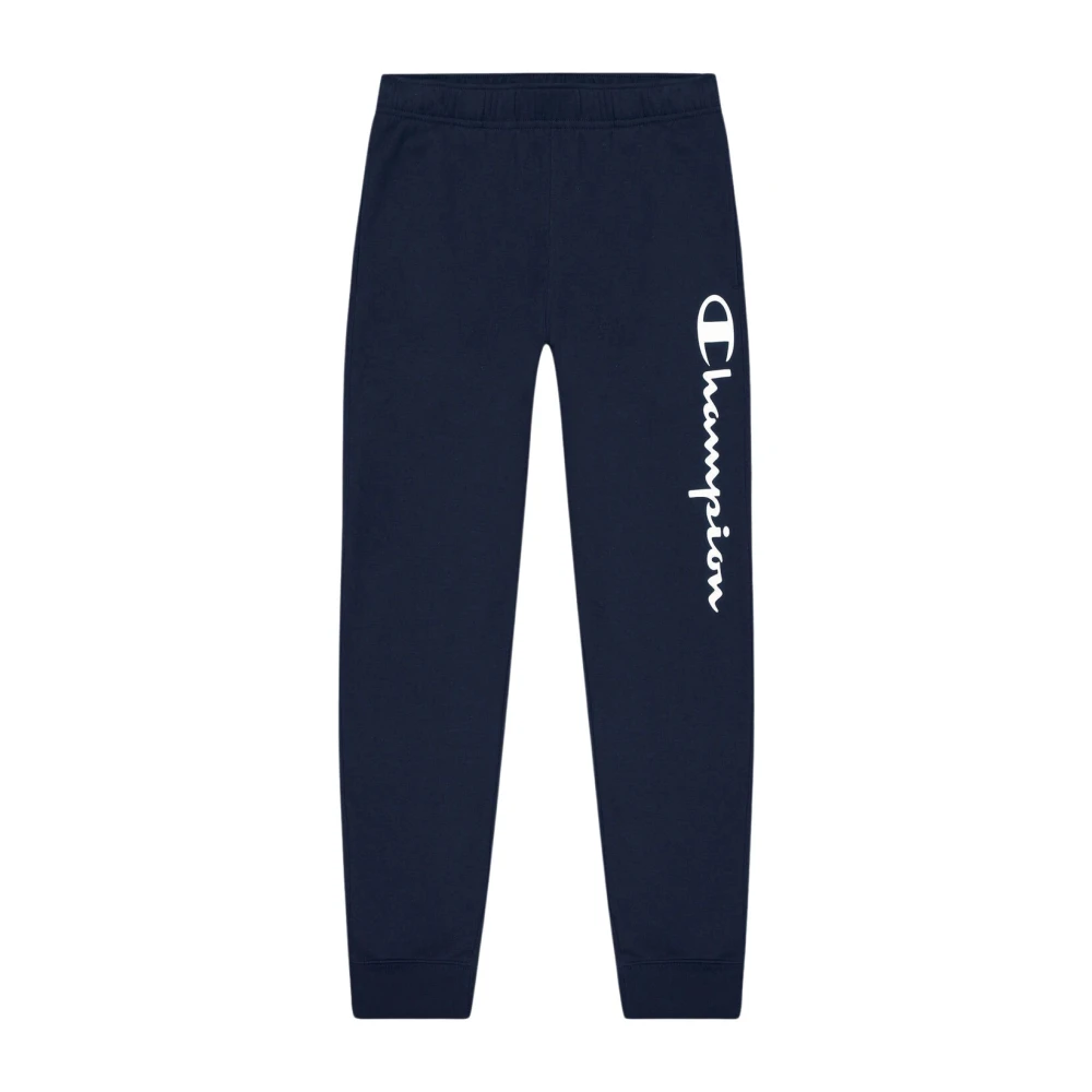 Champion Logo Lounge Joggers met Ribbed Cuffs Blue Heren