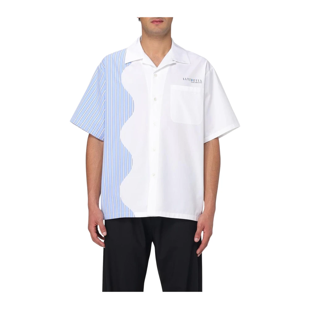 Msgm Vit Klassisk Kortärmad Skjorta