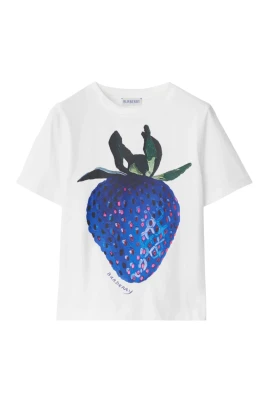 Vit T-shirt med Front Print