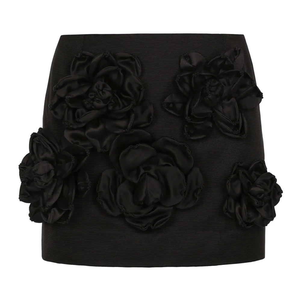 Dolce & Gabbana Bloemen Ottoman Rok Black Dames