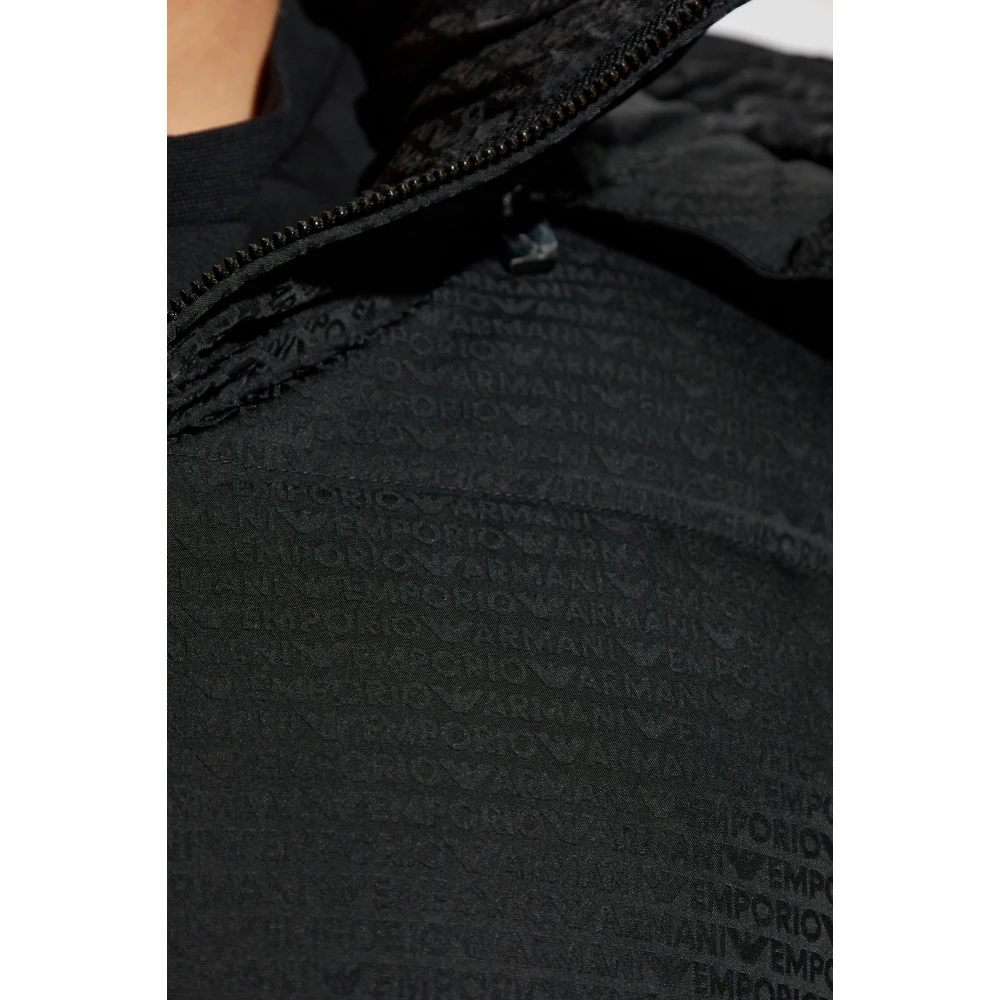 Emporio Armani Donsjack met monogram Black Heren