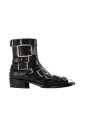 black-silver-leather-boots