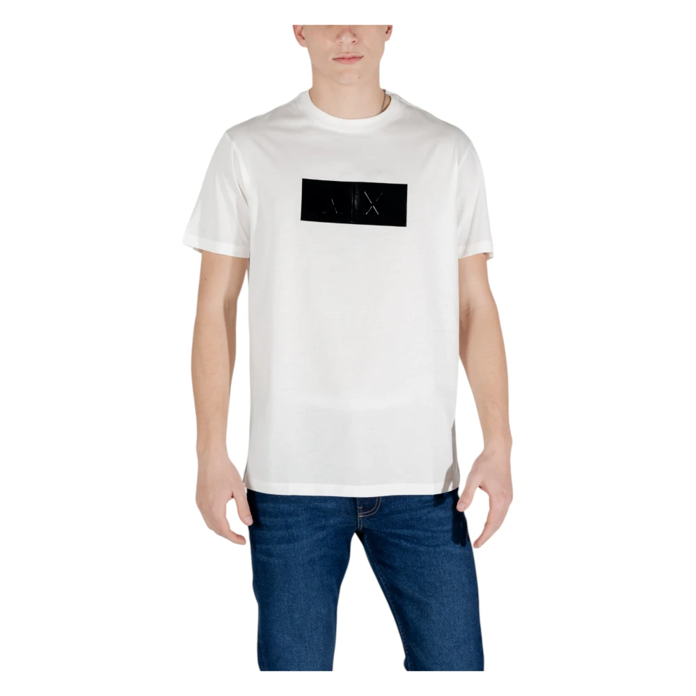 Armani Exchange Korte Mouw T-shirt Lente Zomer Collectie White Heren