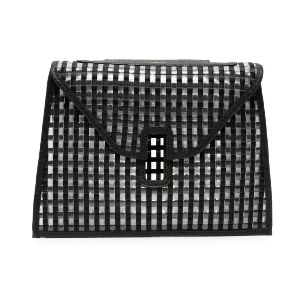 Valextra Transparante regenjas Iside PVC Kalfsleer Black Dames