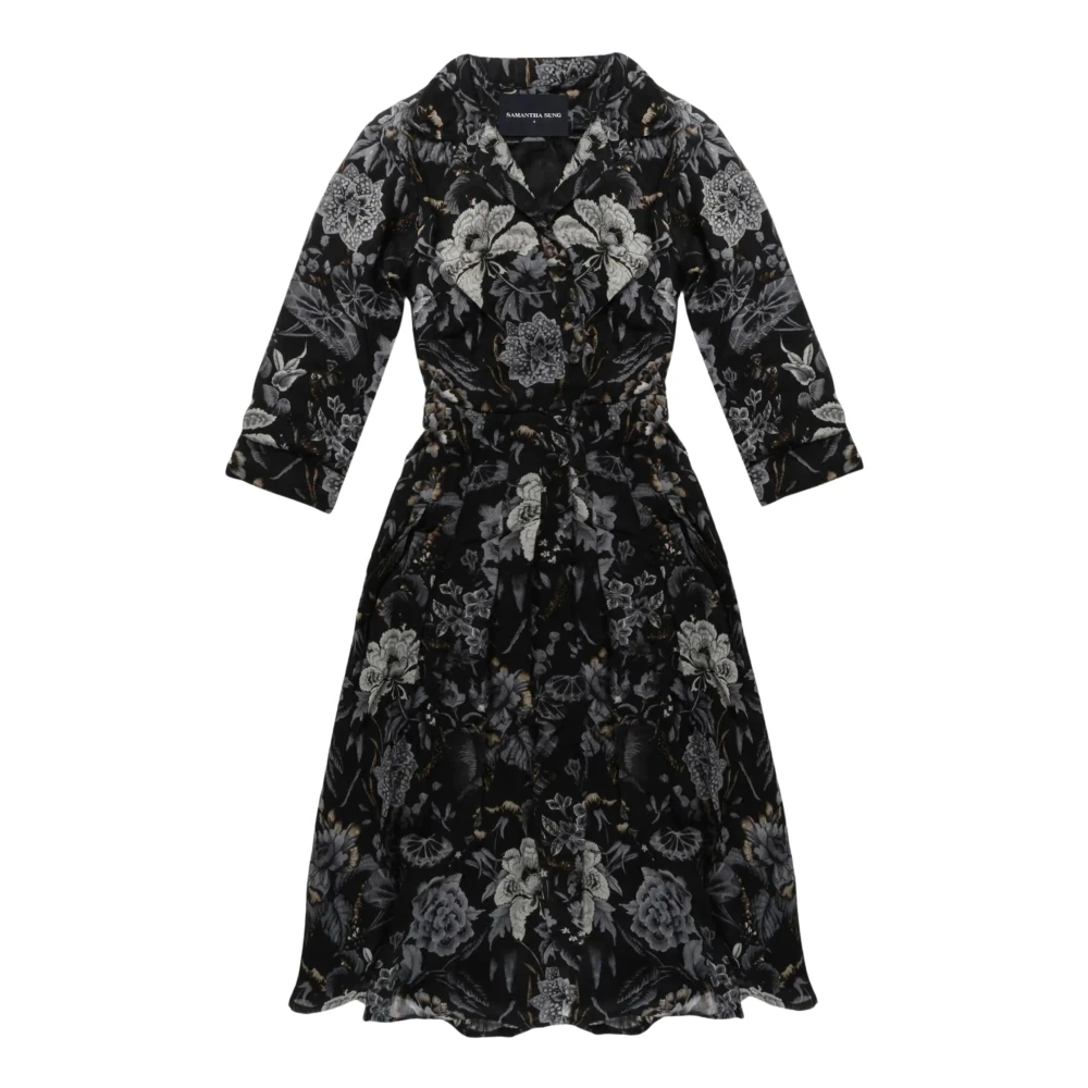 Samantha Sung Elegante Pied-de-poule Grafisch Jurk Multicolor Dames