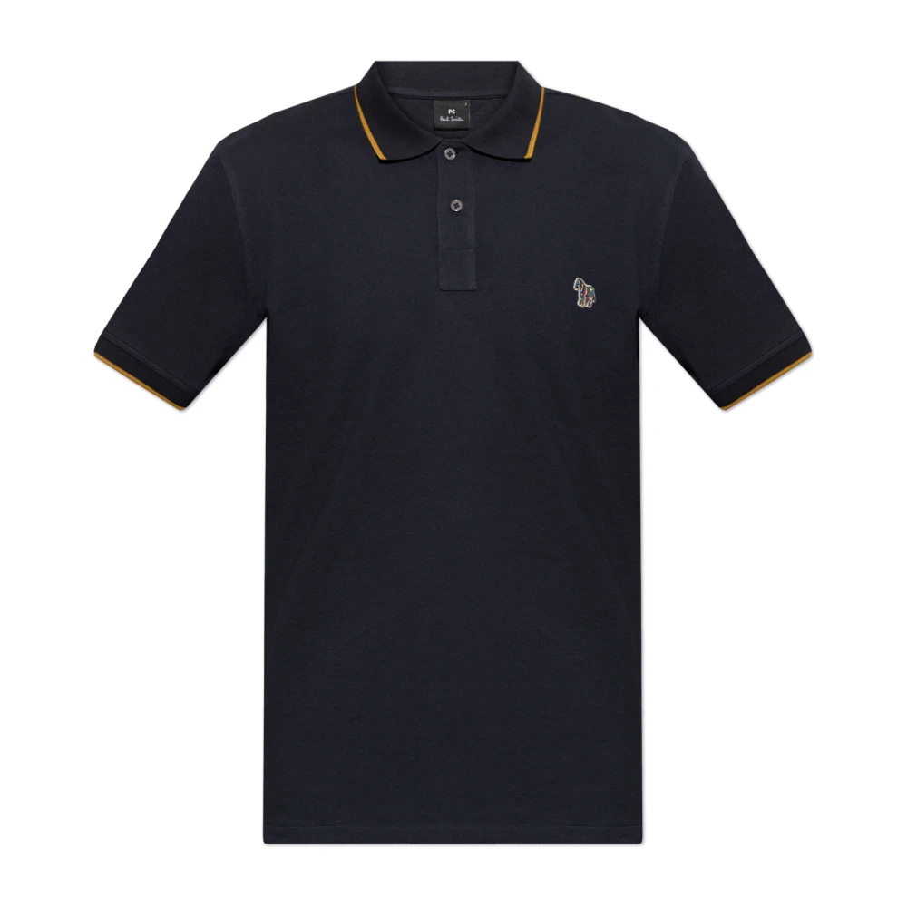 PS By Paul Smith Polo met patch Blue Heren