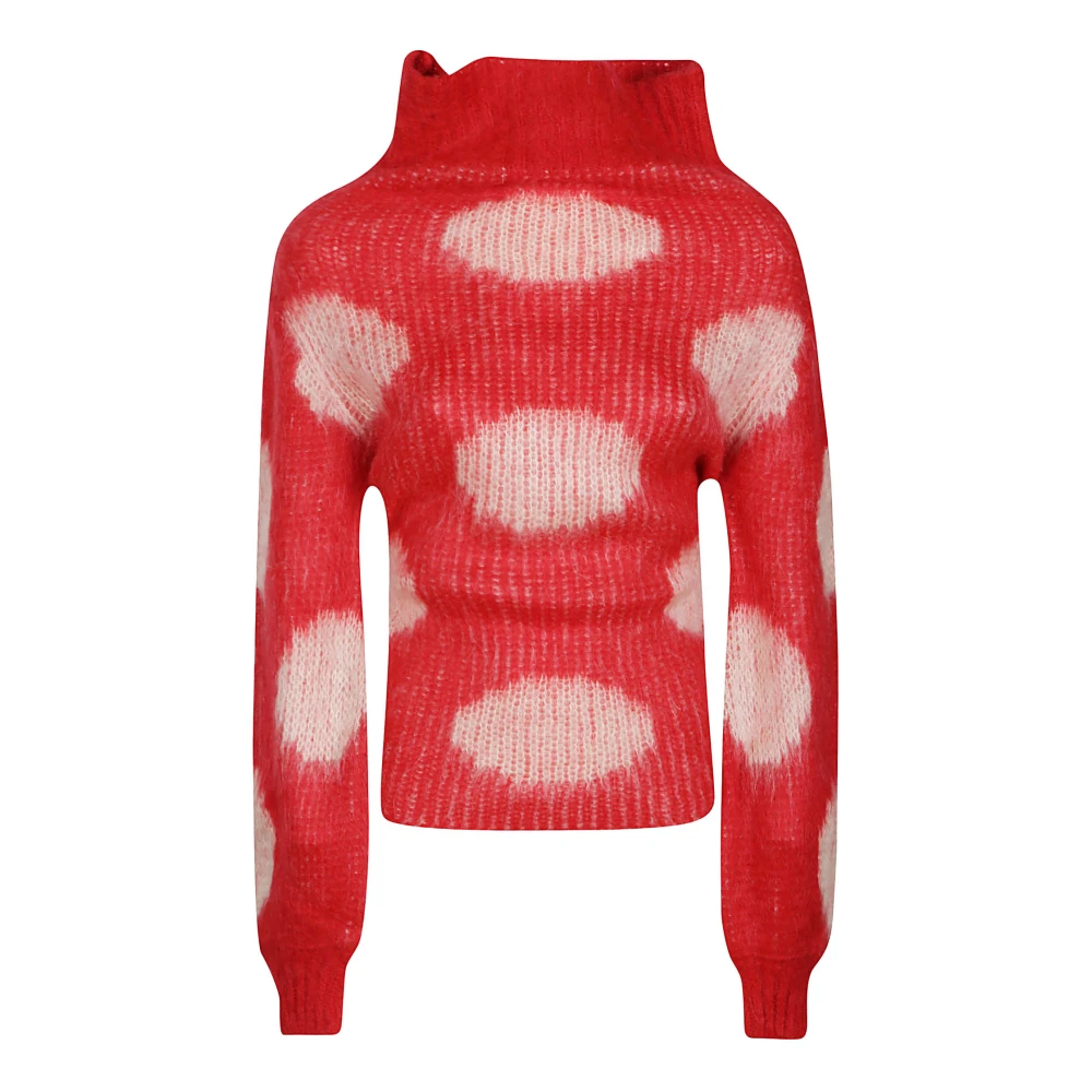 Marni Tulip Boat Neck Sweater Red Dames