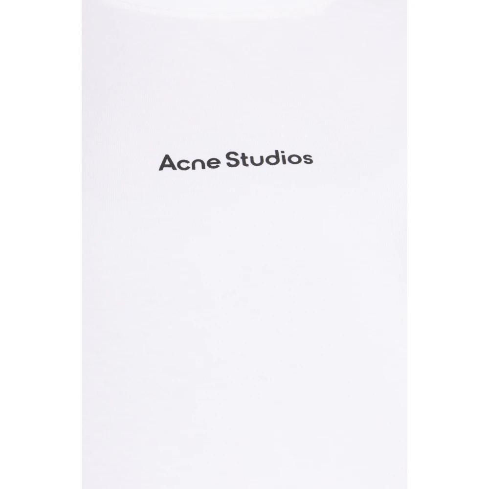 Acne Studios T-shirt met logo White Dames