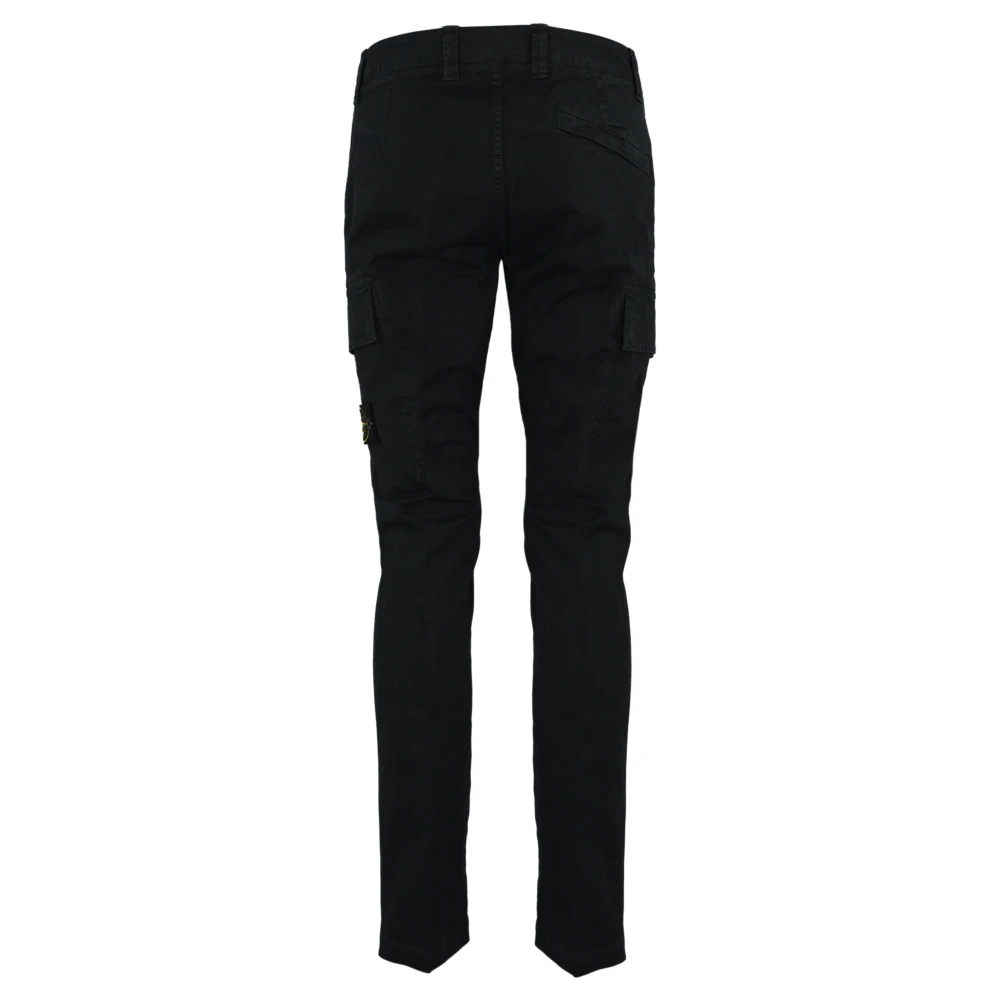 Stone Island Blauwe Cargo Katoenen Broek Blue Heren