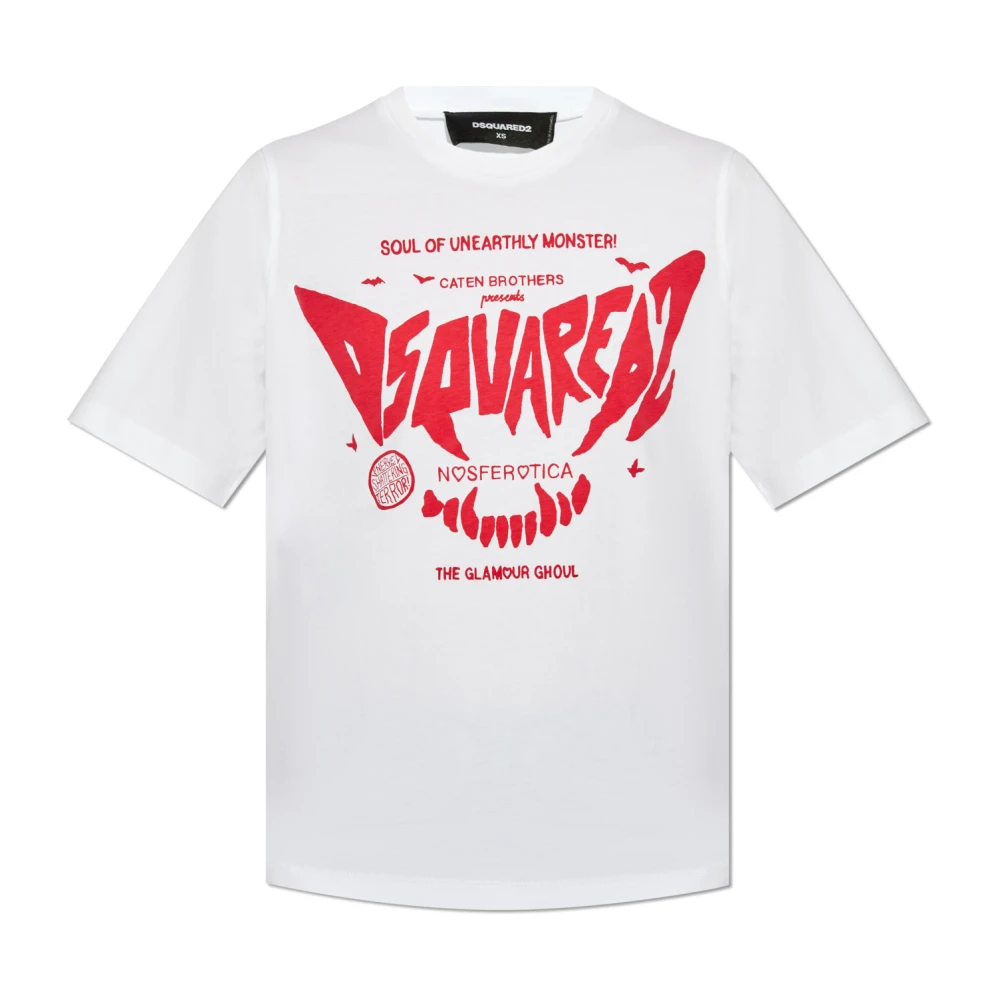 Dsquared2 Bedrukt T-shirt White Dames