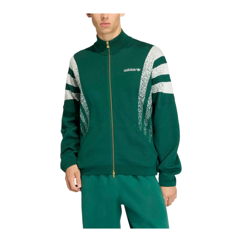 Adidas Green Santiago Loose Fully Fashion Knit Jacket - Male - Training Jackets - S - Sport