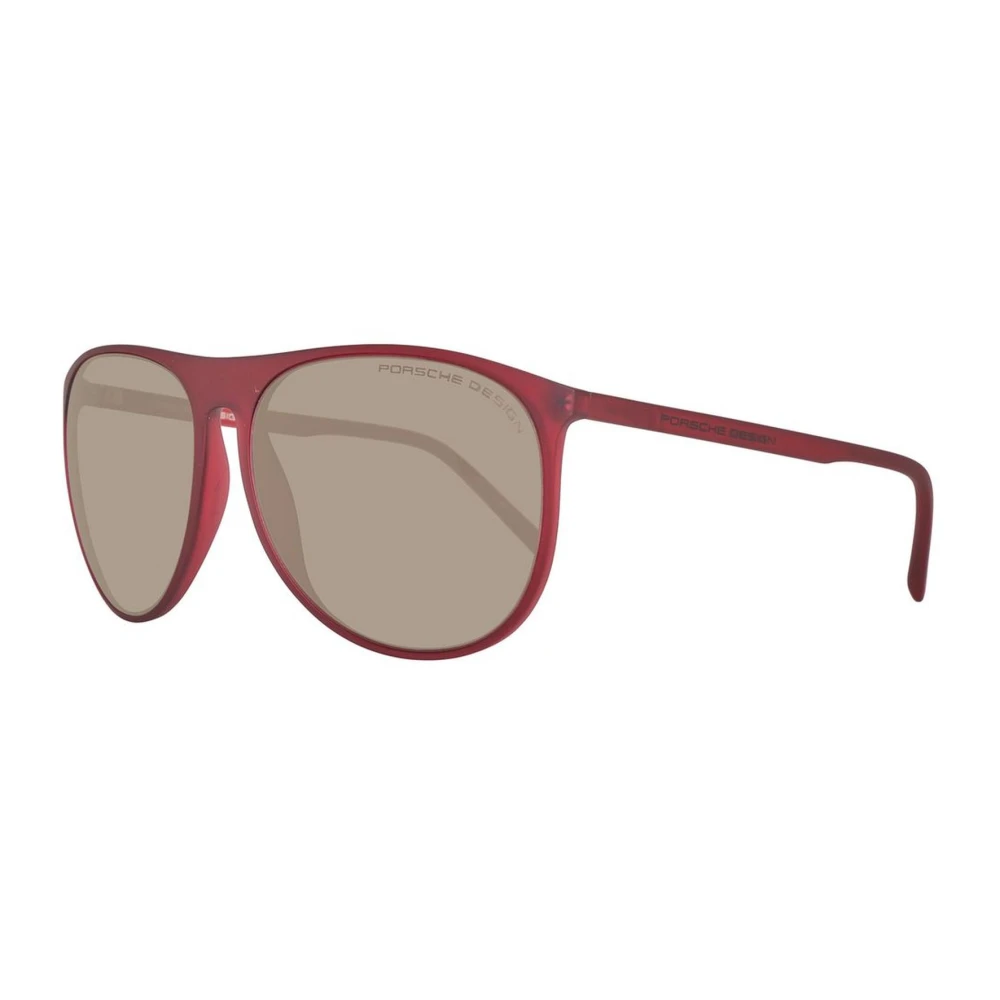 Porsche Design Burgundy Ovala Solglasögon med UV-skydd Red, Unisex