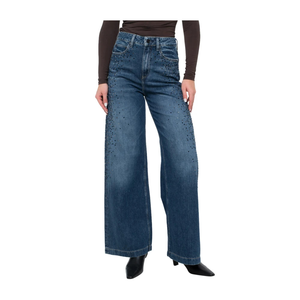 Guess Women's Blue Wide Jeans, W30, Bellagio Wide Jeans