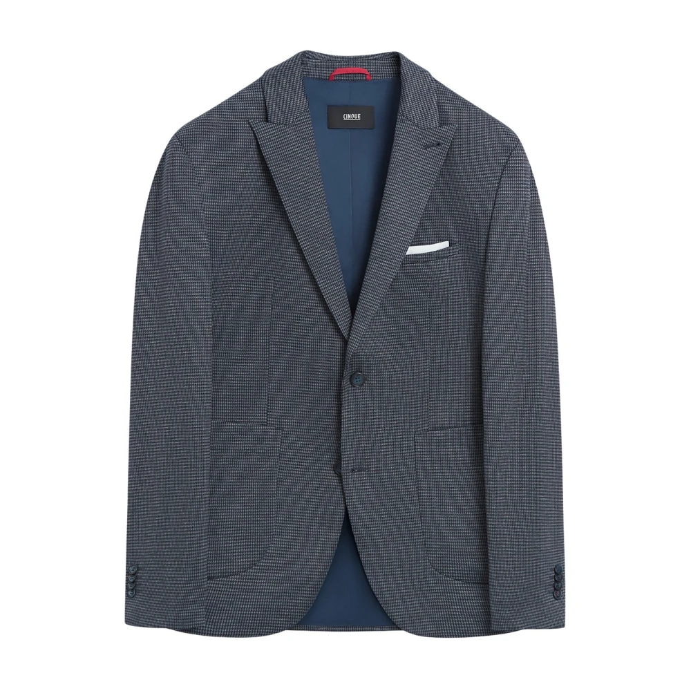 CINQUE Houndstooth Blazer Blue Heren