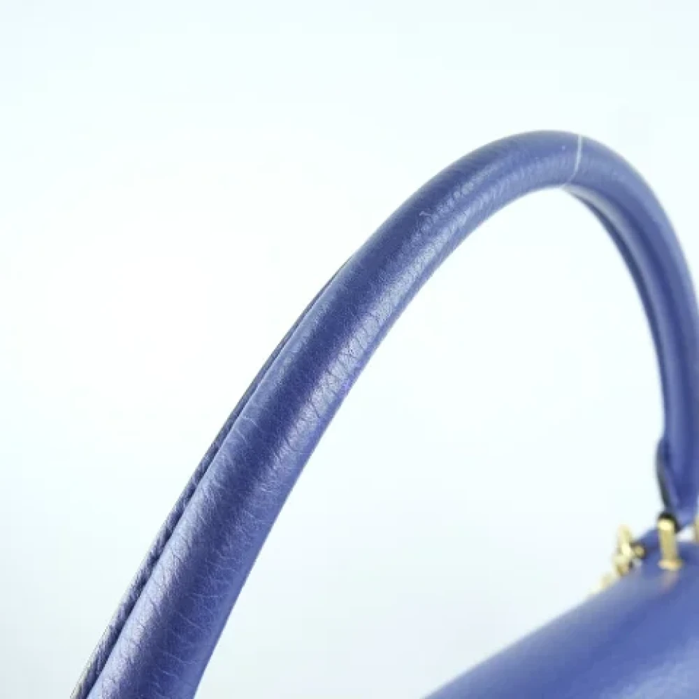 Celine Vintage Pre-owned Leather handbags Blue Dames