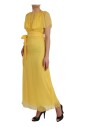 robe-maxi-jaune-en-soie-ceinturee