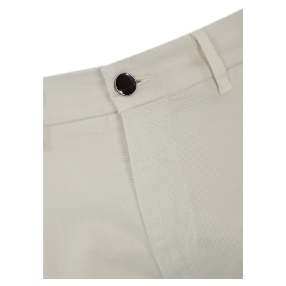 Re-Hash Witte katoenen slim fit broek White Heren