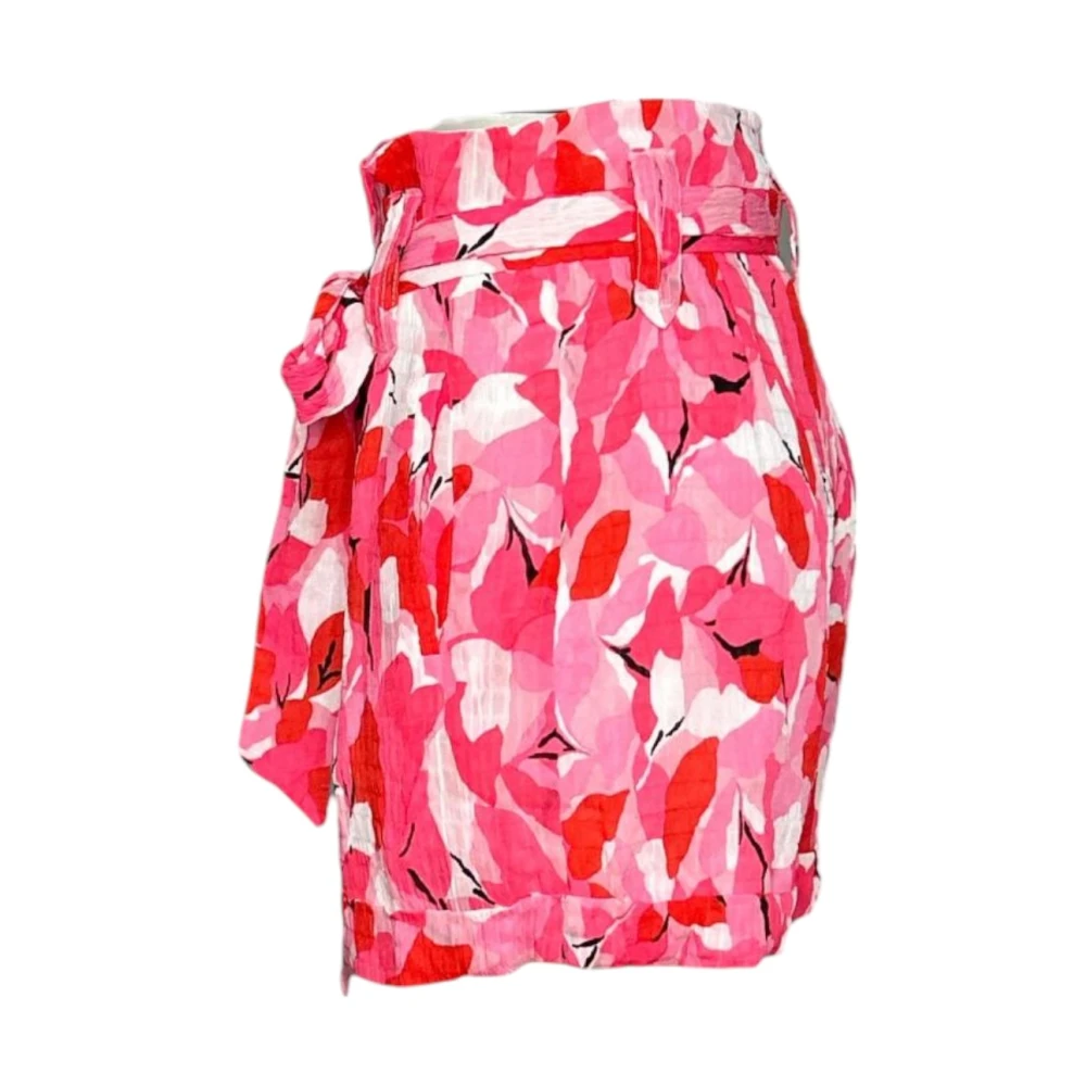 Molly Bracken Polyester Shorts met bijpassende riem Red Dames