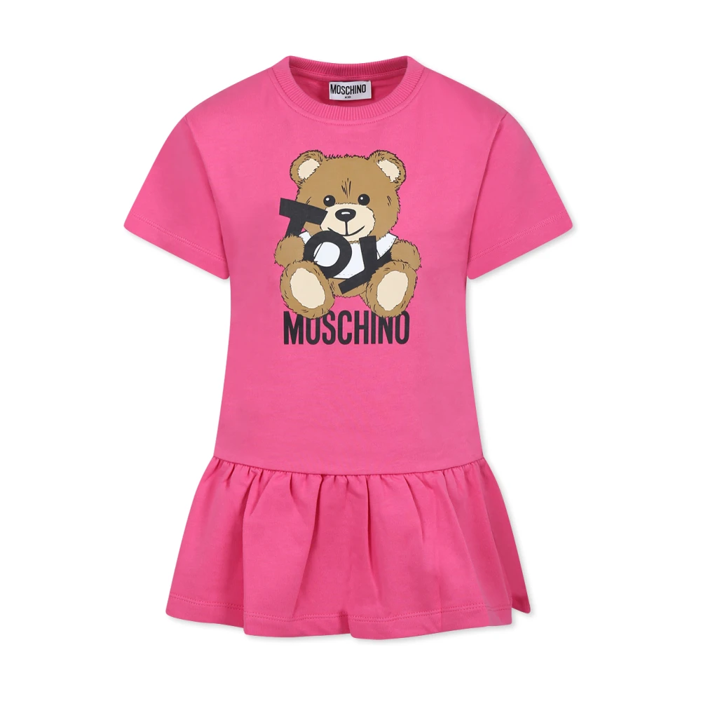 Moschino Fuchsia Kortärmad Casual Klänning Pink, Flicka