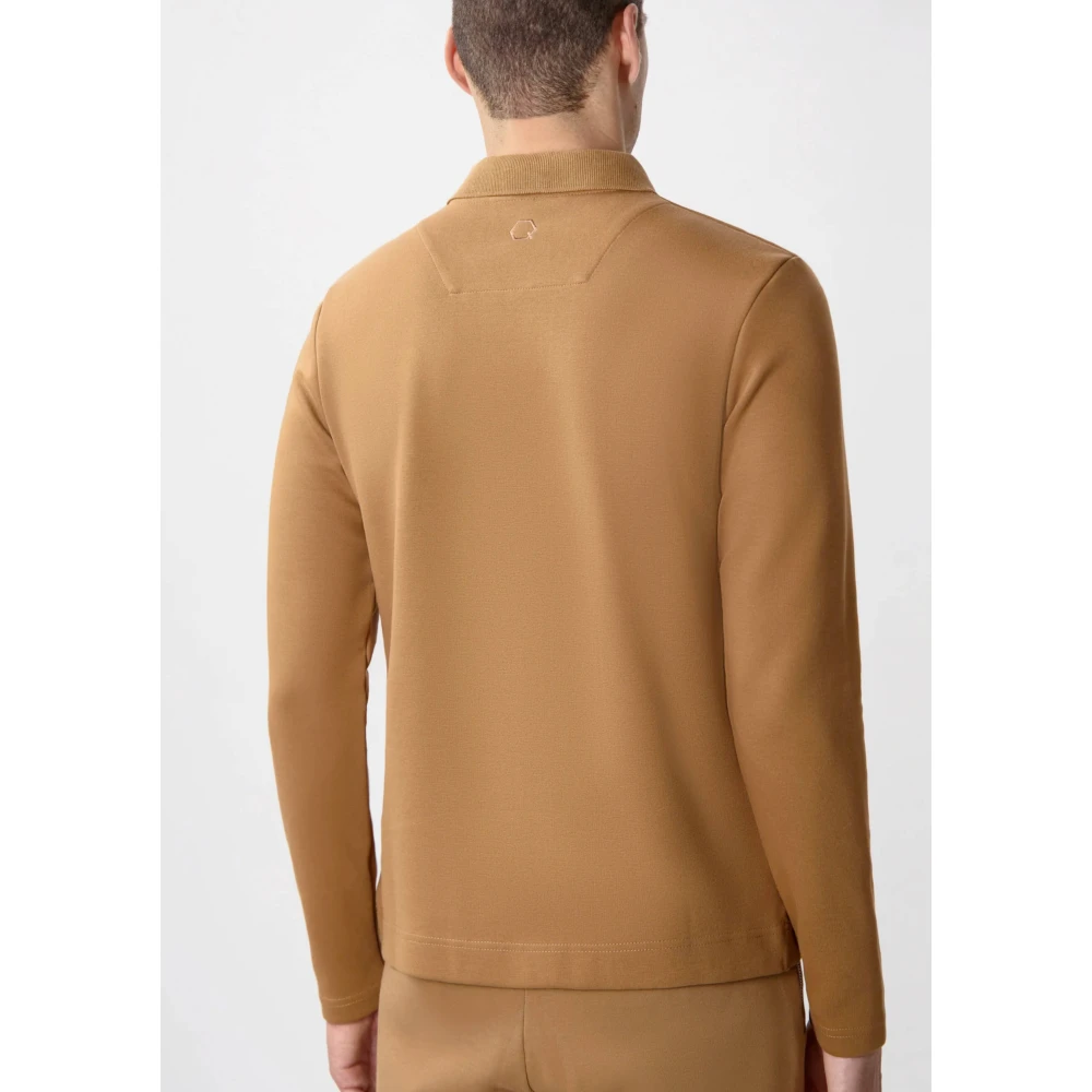 Balr. Lange Mouw Polo Shirt Brown Heren