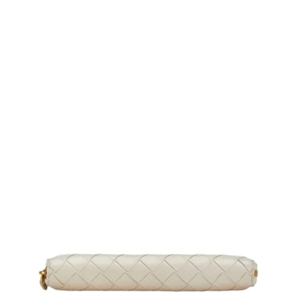 Bottega Veneta Vintage Pre-owned Leather wallets Beige Dames