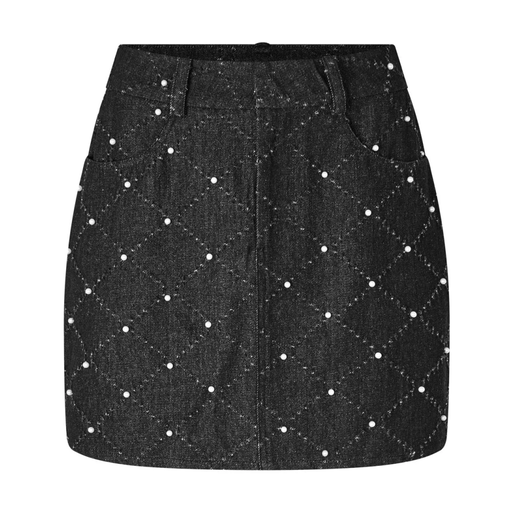 Cras Korte Rok met Parels Black Dames